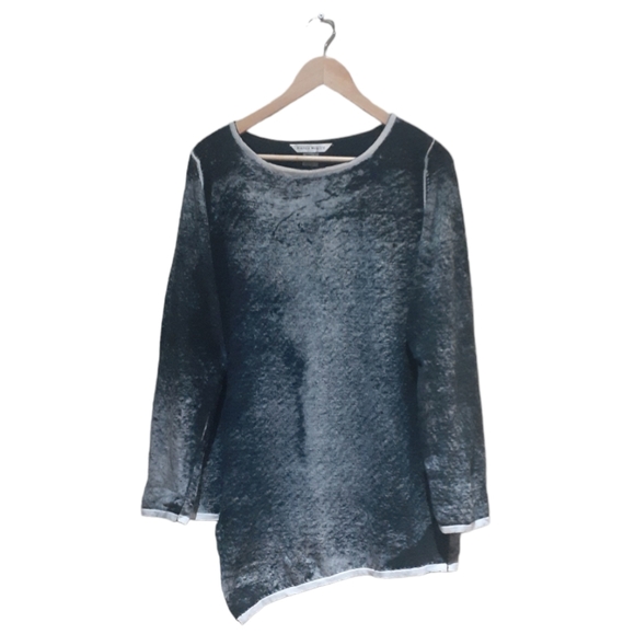 Bianca Nygard Women's Sweater Black Assymetric Hem Size Large (14-16) - Picture 1 of 6